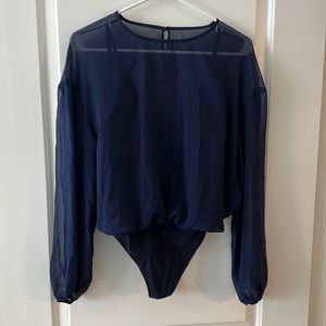 Navy blue Wilfred bodysuit top